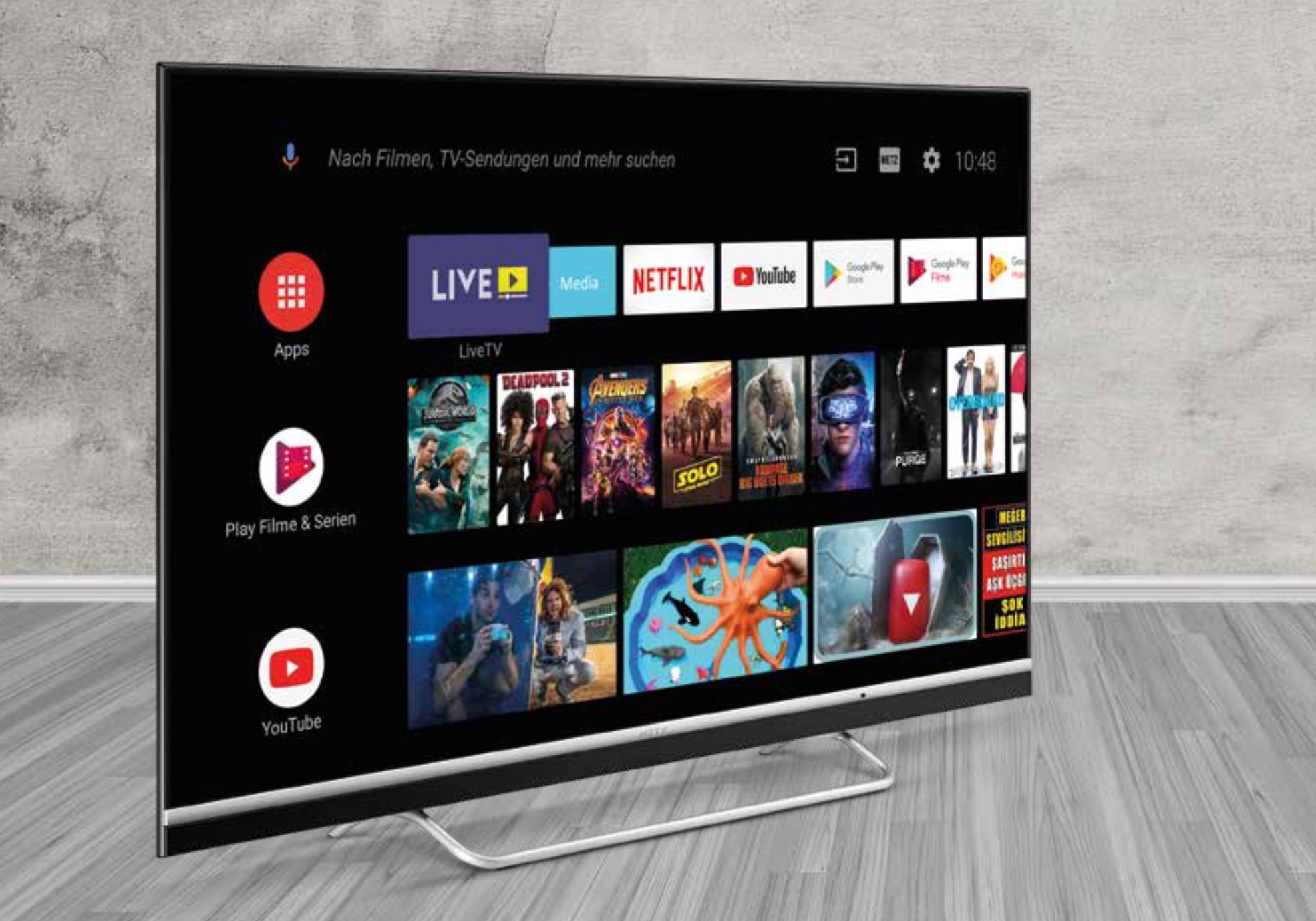 METZ blue Android Smart TV - einfacher Zugang zu Mediatheken und Web-Video