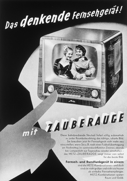 Her mit den Alten - 50er Jahre Rarität: Metz TV mit Zauberauge